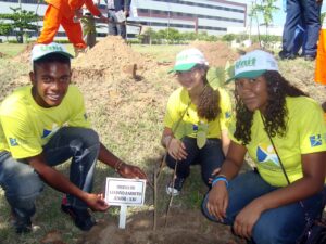 ILBJ participa de plantio de mudas na Unit